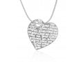 Silver English-Hebrew I Love You Pendant by Golan Studio