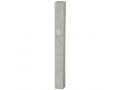 Silver Glitter Aluminum Mezuzah Case with Silver Shin