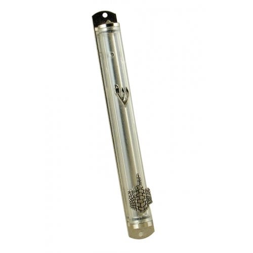 Silver Jerusalem Wall Tube Mezuzah