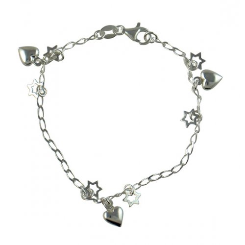 Silver Judaica Charm Bracelet