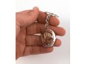 Silver Key Chain with Swivel Center - Decorative Gold and Silver Menorah