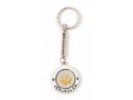 Silver Key Chain with Swivel Center - Gold Peace Dove and Menorah