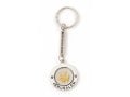 Silver Key Chain with Swivel Center - Gold Peace Dove and Menorah