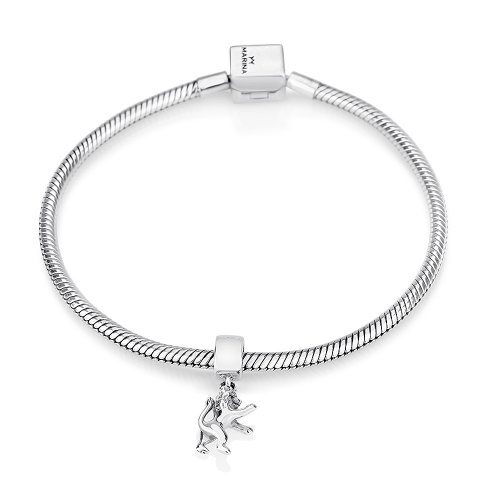 Silver Lion of Judah Bracelet Charm