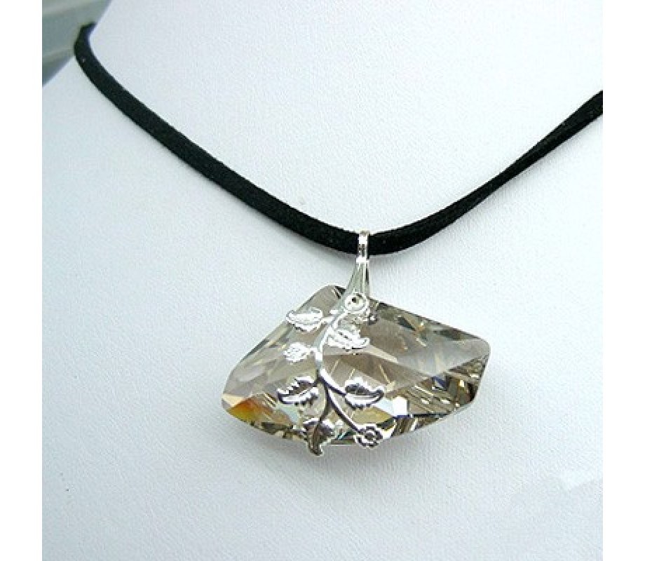 Silver Nugget Style Necklace by Edita