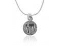 Silver Round Chai Pendant by Golan Studio