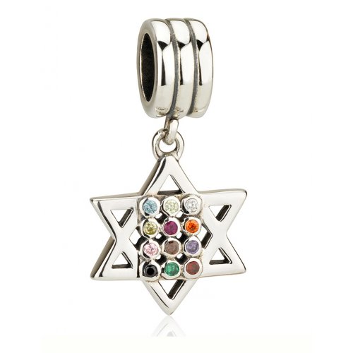 Silver Star of David Hoshen Bracelet Charm