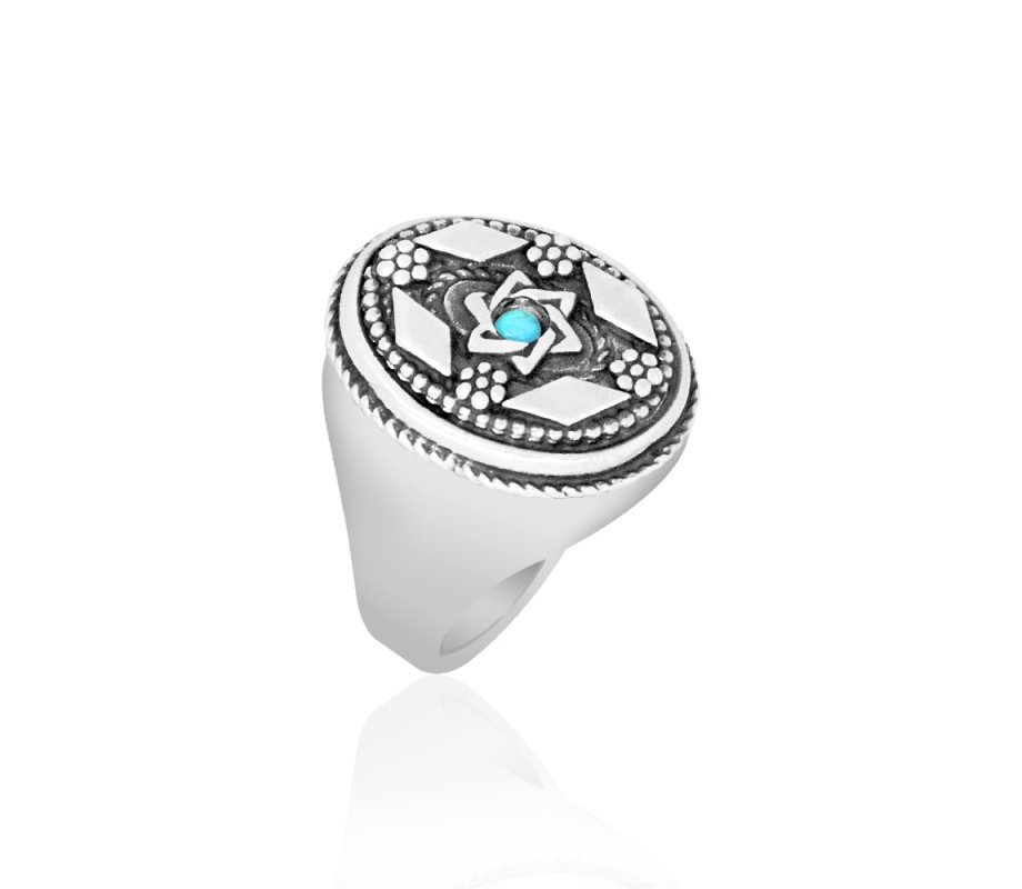 Silver Star of David Ring from Golan Studio