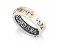 Silver Sterling Ring, Gold Plated Embossed Ani Ledodi  English Inside