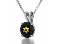 Silver Swarovski Shema Star Of David Necklace By Nano