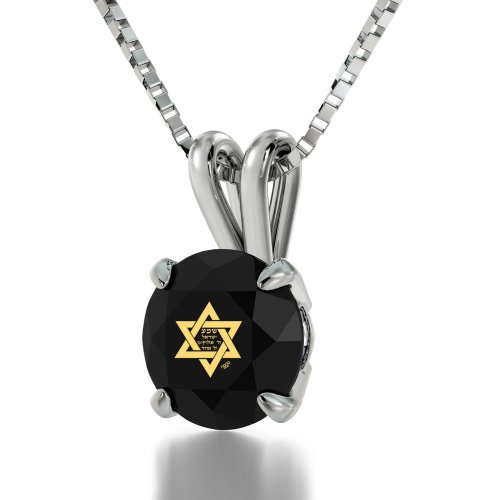 Silver Swarovski Shema Star Of David Necklace By Nano