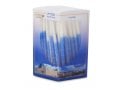 Slender Handmade Dripless Chanukah Candles, Blue and White