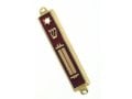 Small Metal and Enamel Mezuzah Case - Star of David and Torah Scroll