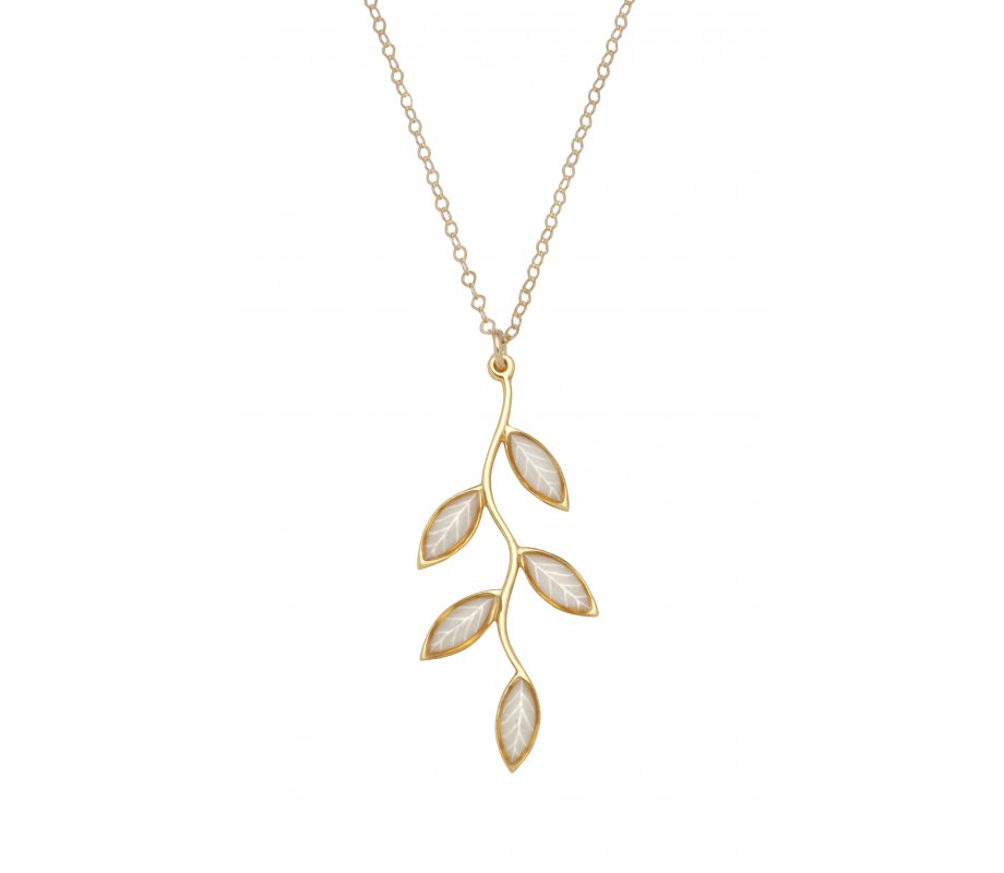 Small Olive Leaf Necklace