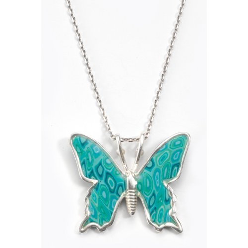Small Turquoise Butterfly Necklace