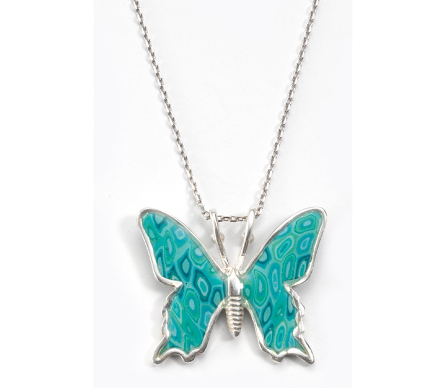 Small Turquoise Butterfly Necklace