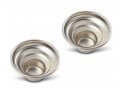 Smooth Silver Nickel Plated Insert for Candles or Tea Lights - Comes as a pair