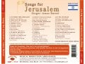 Songs for Jerusalem Audio CD