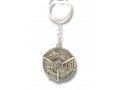 Spinner Key Chain with Revolving Flags of Israel and Travelers Prayer Words