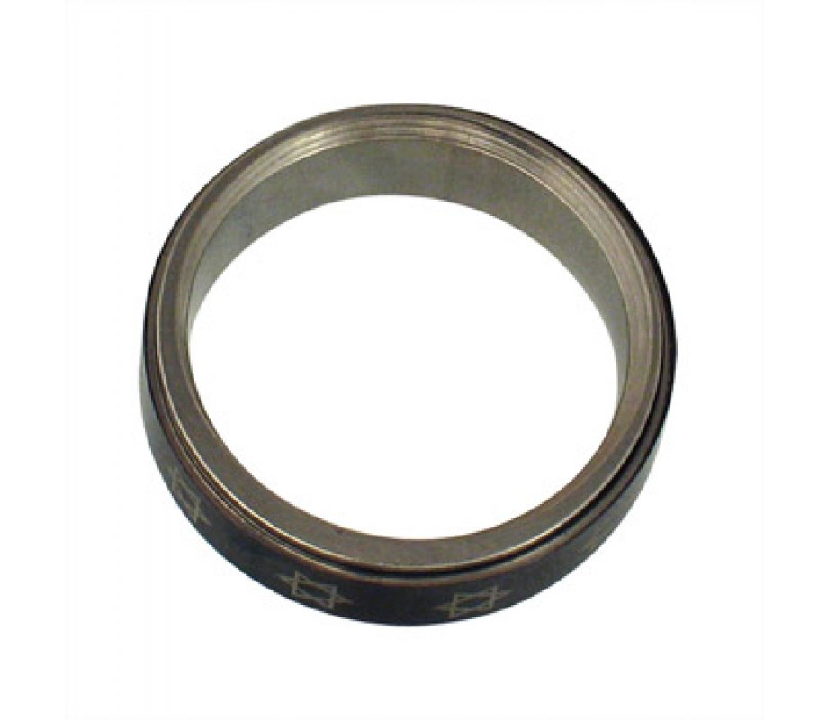 Stainless Steel Black Revolving Star of David Ring