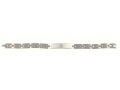 Stainless Steel Mans Bracelet, Curved Links Box Chain - Star of David