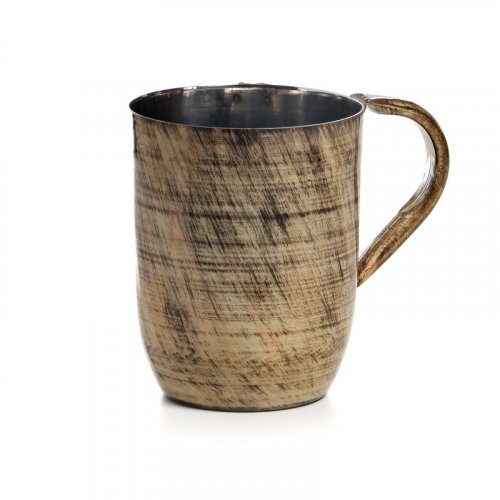 Stainless Steel Netilat Yadayim Wash Cup - Golden Pine