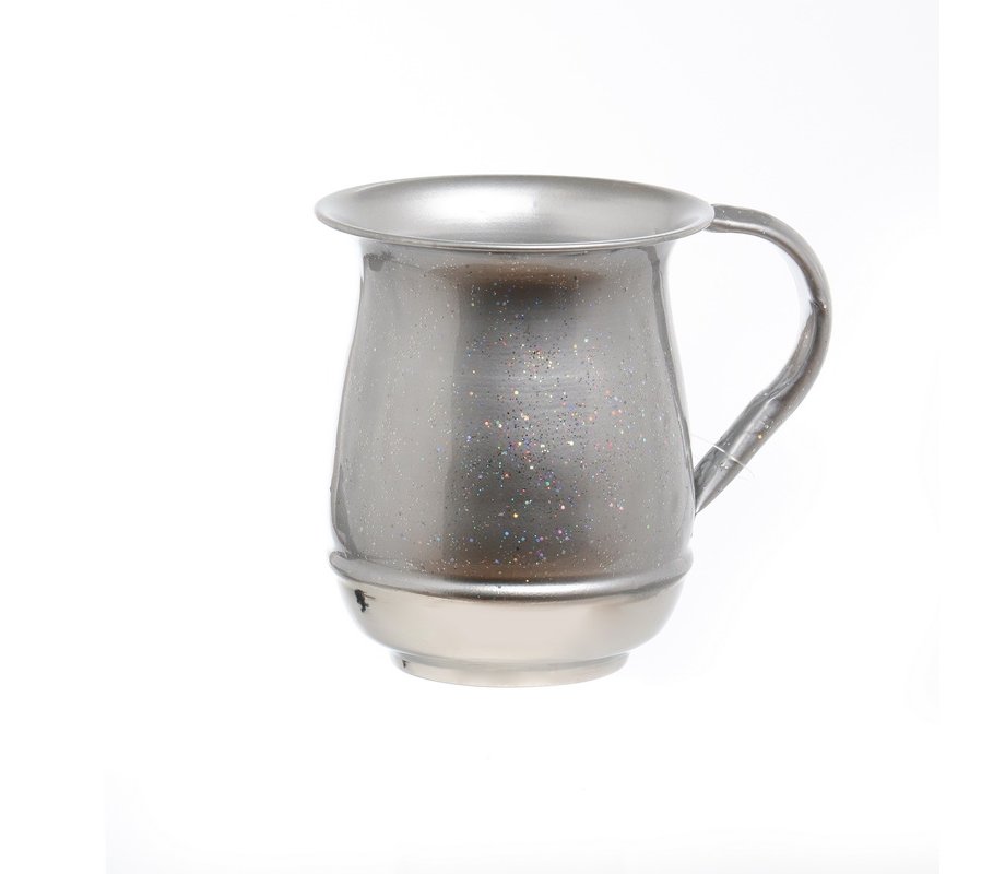 Stainless Steel Netilat Yadayim Wash Cup – Two Tone Silver Design