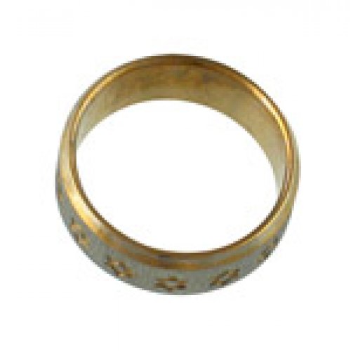 Stainless Steel Ring Gold with Star of David