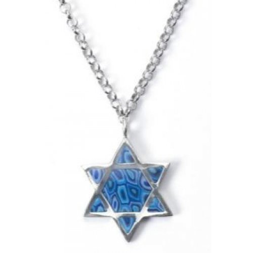 Star of David Blue Necklace