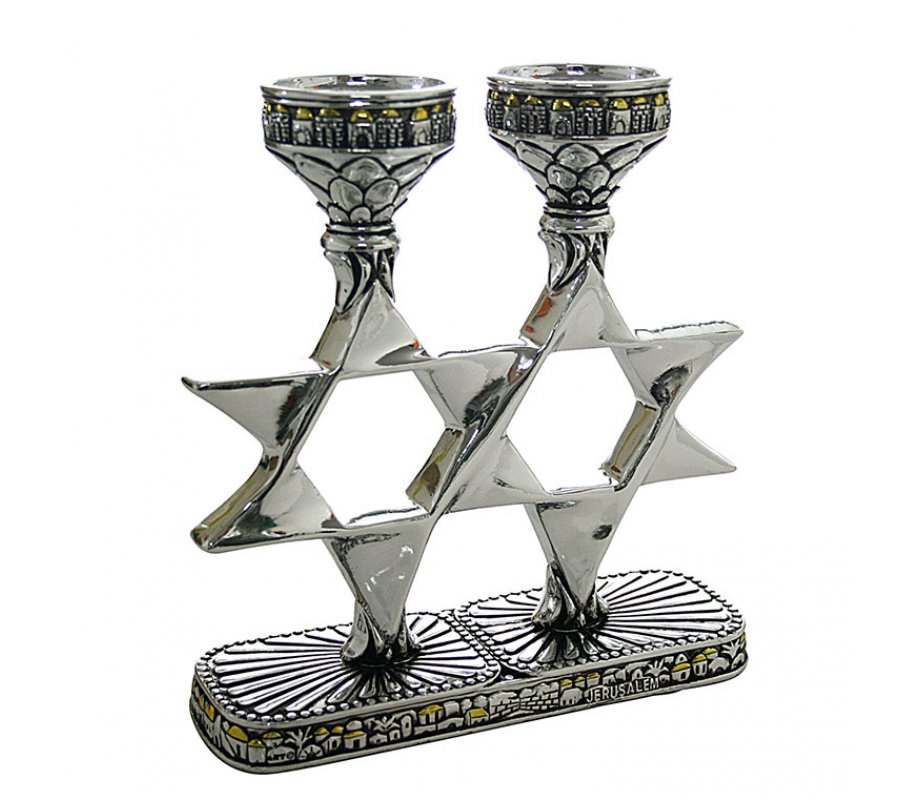 Star of David Jerusalem Candlesticks