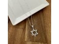 Star of David Necklace Pendant for Women or Men in 925 Sterling Silver with Chain