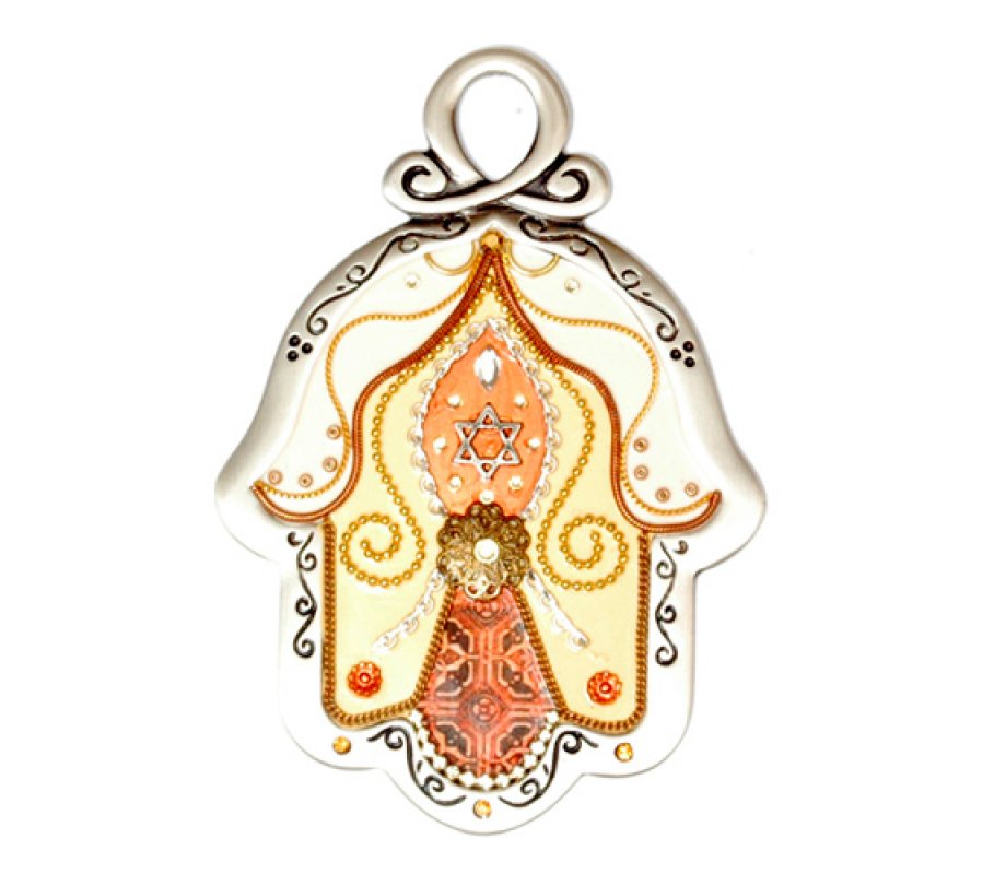 Star of David Wall Hamsa by Ester Shahaf