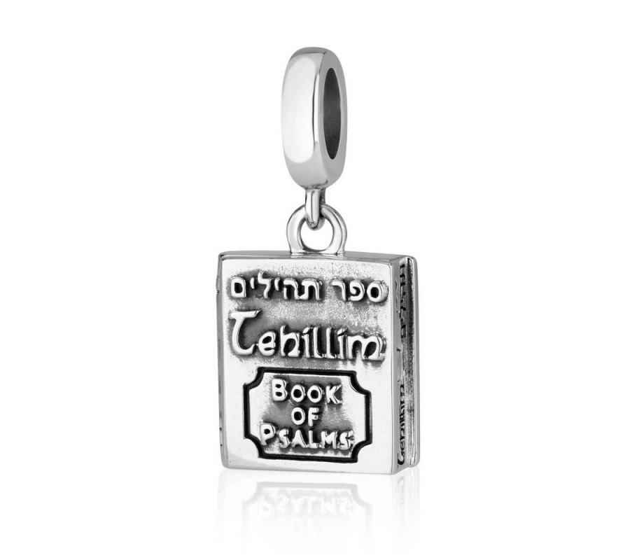 Sterling Silver Bracelet Charm - Book of Psalms Sefer Tehillim