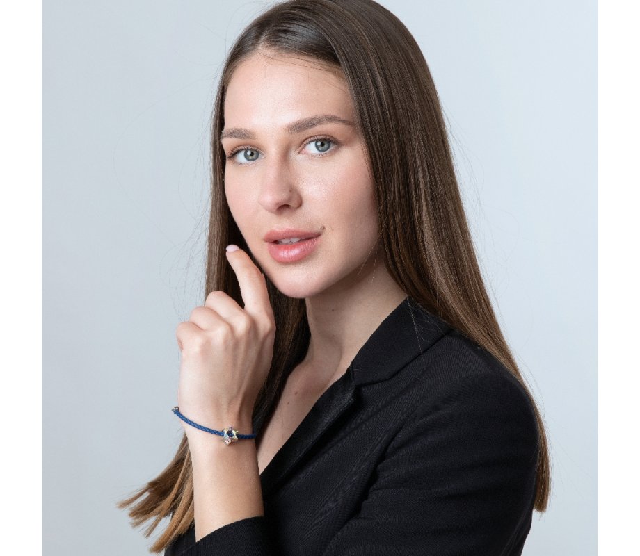 Sterling Silver Colorful Star of David Charm