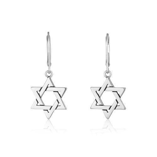 Sterling Silver Dangle Earrings - Star of David