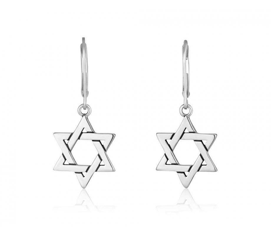 Sterling Silver Dangle Earrings - Star of David