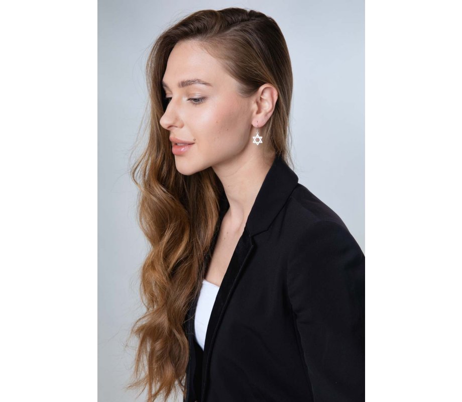 Sterling Silver Dangle Earrings - Star of David