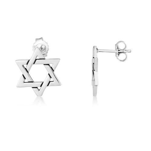 Sterling Silver Earrings - Interlocking Star of David