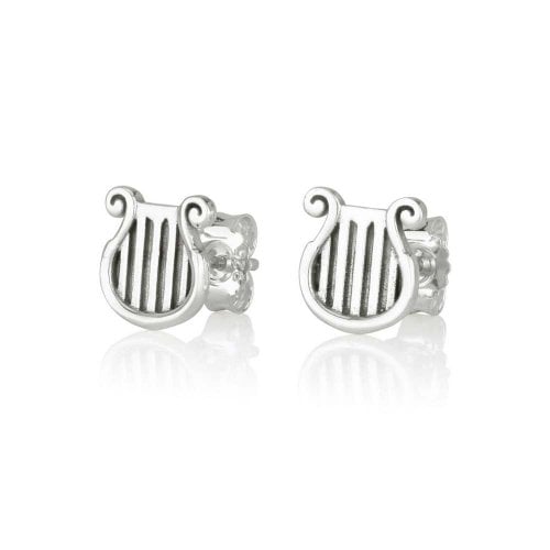 Sterling Silver Earrings - King David's Lyre Image