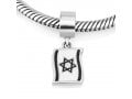 Sterling Silver Flag of Israel Charm