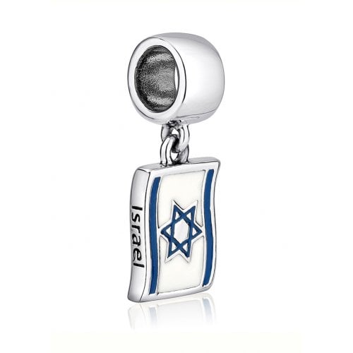 Sterling Silver Flag of Israel Charm