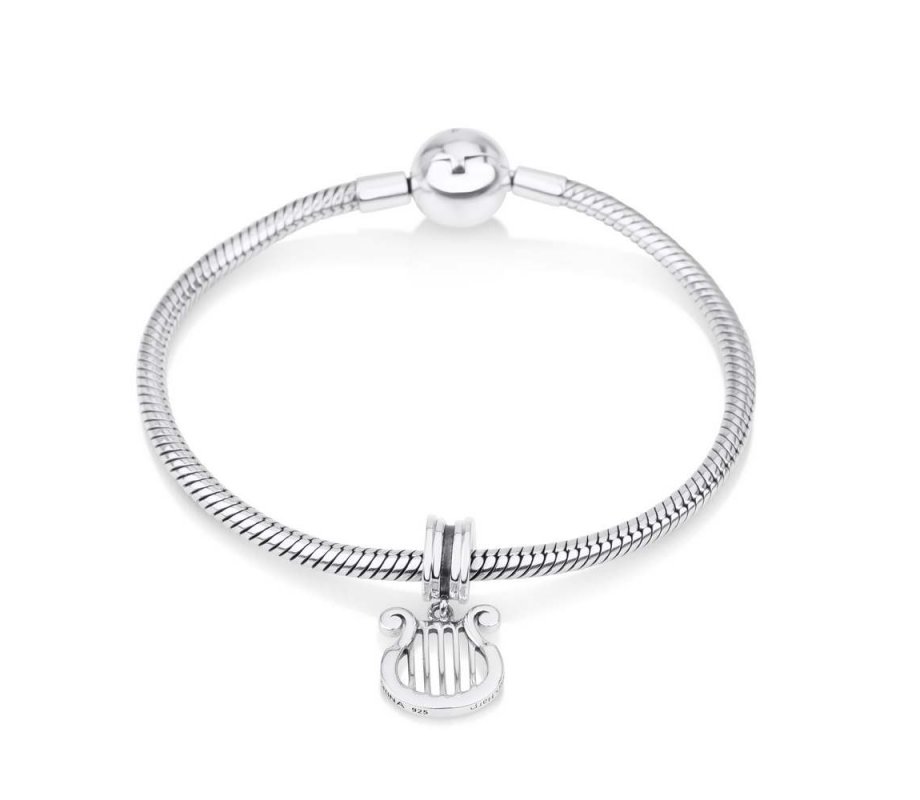 Sterling Silver Harp Charm