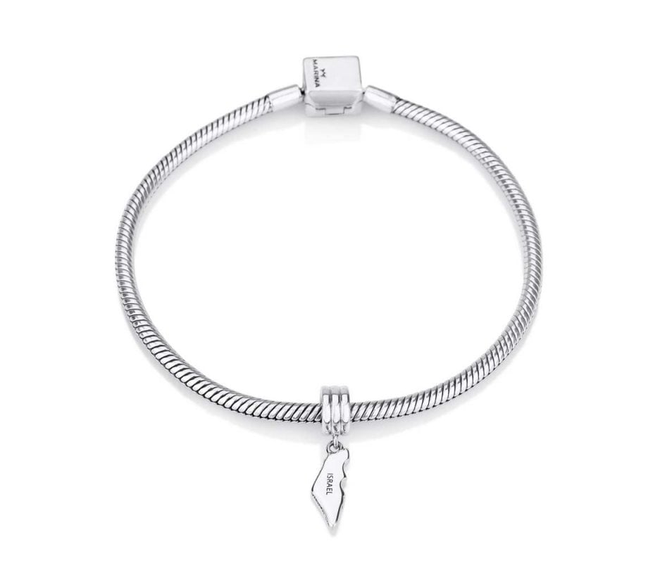 Sterling Silver Israel Map Charm
