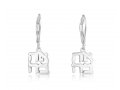 Sterling Silver Leverback Earrings - Ahava Love