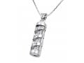 Sterling Silver Mezuzah Pendant Necklace with Spiral Shema Yisrael in Hebrew