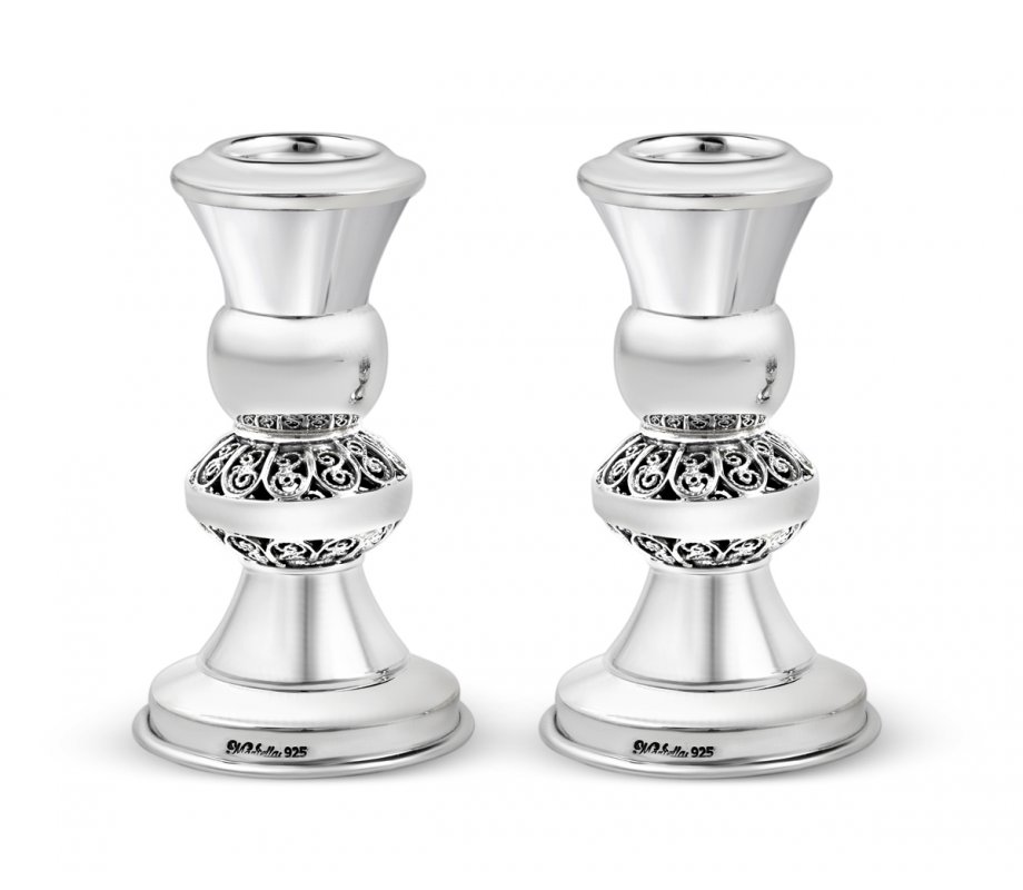 Sterling Silver Mini Shabbat Candlesticks