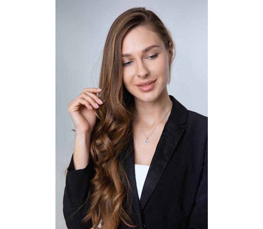 Sterling Silver Necklace - Oval Pendant with Tree of Life