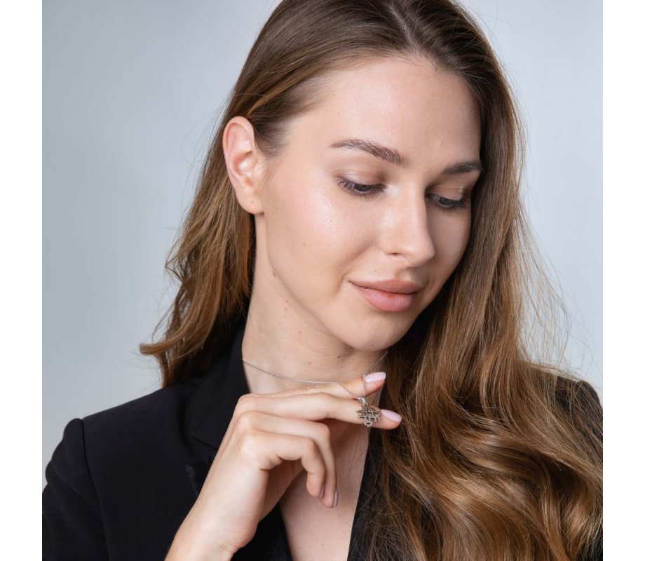 Sterling Silver Pendant Necklace - Ani Ledodi I Am For My Beloved in Hebrew