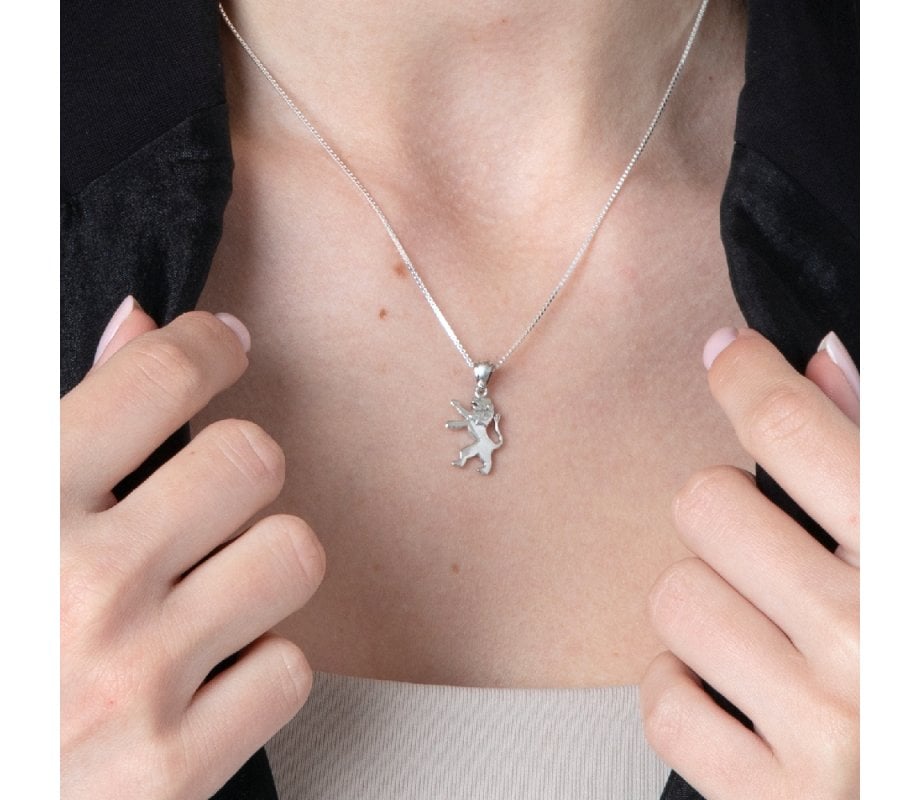 Sterling Silver Pendant Necklace - Roaring Lion of Judah