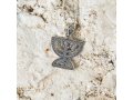 Sterling Silver Pendant Necklace, Double 7-Branch Menorah – Beaded Artwork
